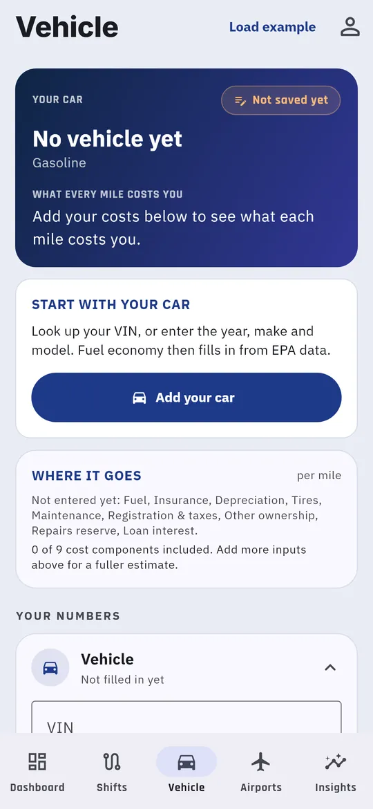 Before your car is entered